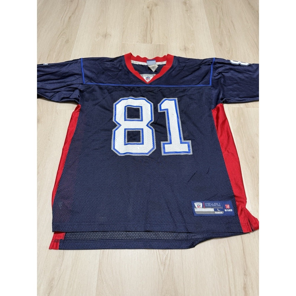 Buffalo Bills Terrell Owens Jersey Men's Size Large Blue On Field #81 Reebok NFL
